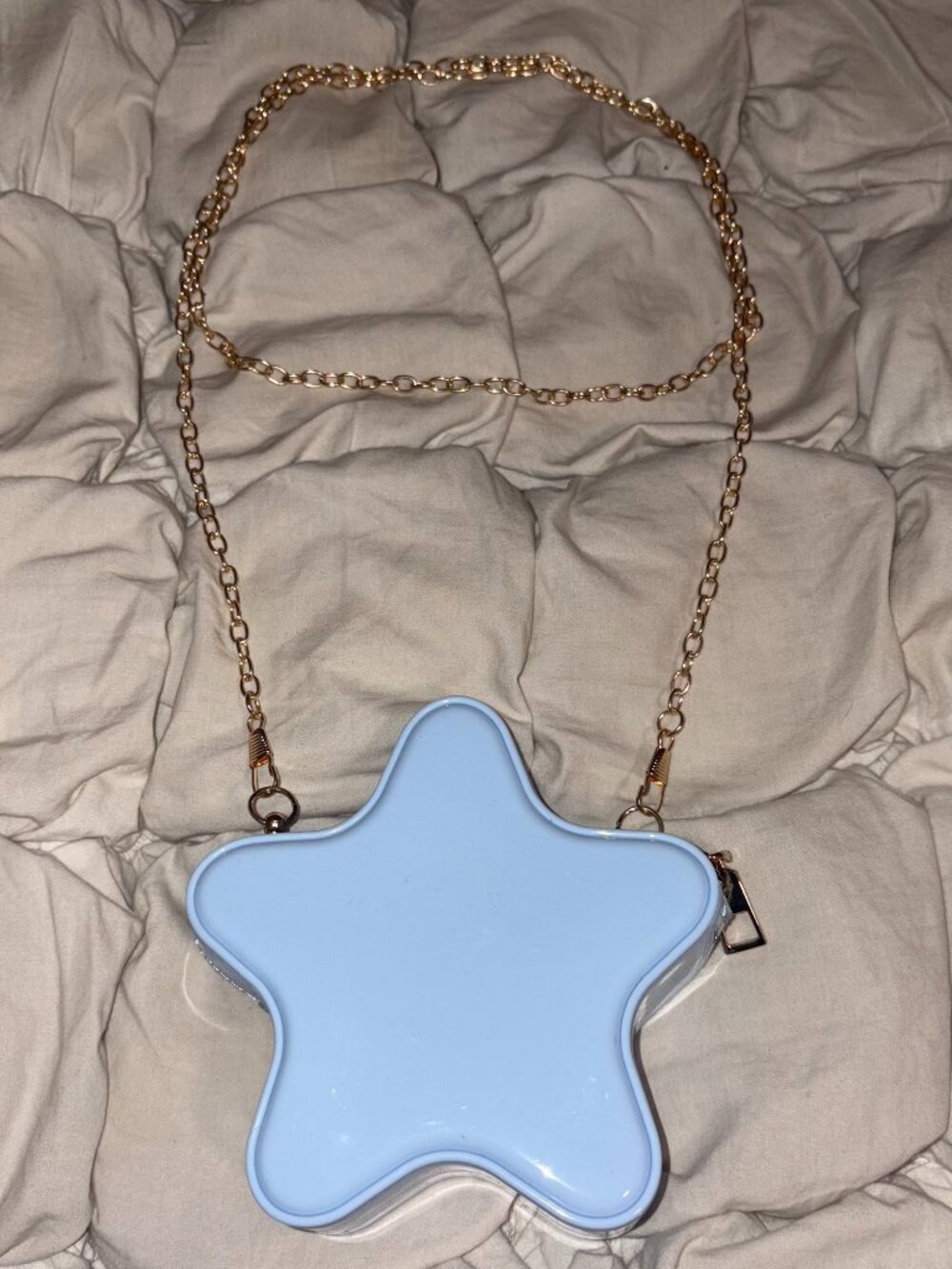 Free People Baby Blue Vinyl Star Crossbody Bag